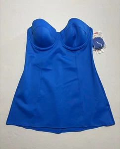 Top Dresskini Spanx Retro Taglia 12 Blu Elettrico 2645 Nuovo con etichette - Foto 1 di 6