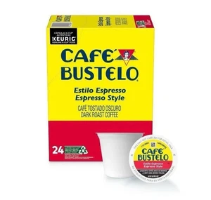 Café Bustelo Estilo Espresso, Café Tostado Oscuro, Keurig K Cup Pods, Caja de 24 unidades - Imagen 1 de 8