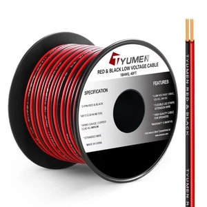 40FT 18 Gauge 2pin 2 Color Red Black Cable Hookup Electrical Wire LED Strips ... - Picture 1 of 7