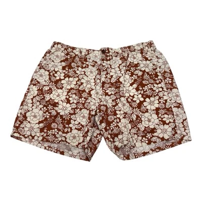 Pantalones Cortos Florales Gap Para Hombre XL Mezcla de Lino Cremallera Cordón Caminar Ladrillo/Beige Foto 1 de 4