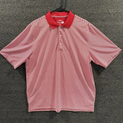 Jack Nicklaus Men's Large Performance 18 Golf Short Sleeve Polo Shirt Stripe - Image 1 of 4
