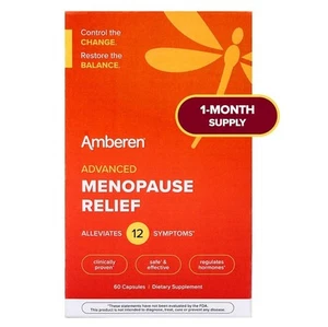 Menopause Relief Pills Hot Flashes Support Anti Aging Supplement 60 Capsules OV - Picture 1 of 8