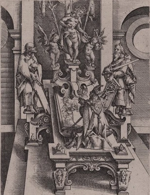 DIETTERLIN `DORISCHE ORDNUNG, SCHMERZENSMANN; MAN OF SORROWS´ #91 RADIERUNG 1598 - Bild 1 von 3