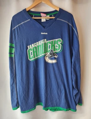 Vancover Canucks NHL Men's Reebok Face Off Long Sleeved T Shirt Ryan Kessler 2XL - Image 1 of 4