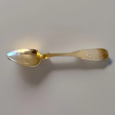 Colher de prata moeda americana, J Stuart, Filadélfia PA C1840 - Imagem 1 de 4