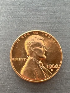 Penny centesimo 1968 S Lincoln grano non circolato #1585 - Foto 1 di 4