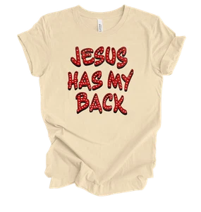 Trenz Shirt Company Fear Not Jesus Has My Back Womens Christian Short Sleeve - Picture 1 of 35