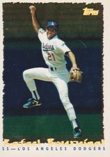 1995 Topps Baseball Cyberstats #394 Rafael Bournigal Los Angeles Dodgers