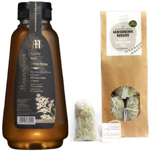 Tee und Honig Set 500g Kretischer Wildkräuterhonig und Bio Bergtee, Griechenland - Bild 1 von 1
