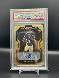 J.K. Dobbins 2020 Panini Prizm Black Gold Vinyl Auto RC 5/5 PSA 10! - Picture 1 of 1