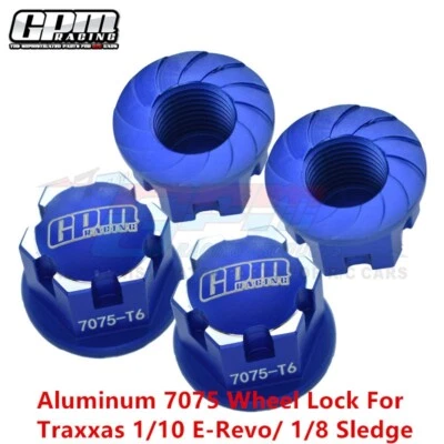 GPM Aluminum 7075 Wheel Lock For Traxxas 1/10 E-Revo/ 1/8 Sledge GPM RC Parts US - Image 1 of 3