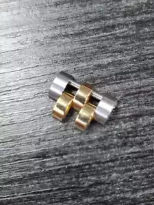 Eslabón de pulsera genuino Rolex 12 mm acero inoxidable y oro amarillo - estilo antiguo - Imagen 1 de 10