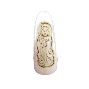 Chinese,old jade,collectible,White jade,rare Guanyin bodhisattva,pendant X(329) - Picture 1 of 6