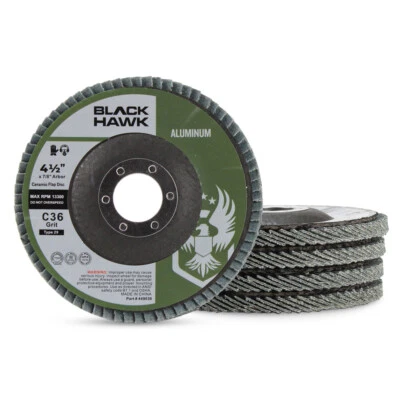5 Pack - 4.5" x 7/8" BHA 36 Grit Stearate Coated Flap Discs for Aluminum T27 - Image 1 of 4