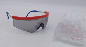 Vintage New NOS ERB Vipers Sunglasses Ski Snow Mirrored Lens Red White & Blue  - Picture 1 of 11