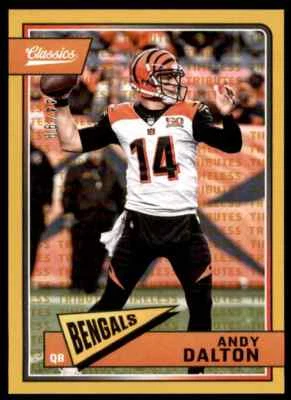 2018 CLASSICS TIMELESS TRIBUTES GOLD ANDY DALTON 44/99 BENGALS #20 PARALLEL - Image 1 of 2
