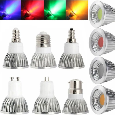 B22 E14 E27 GU10 GU5.3 Dimmable LED COB Spotlight Bulbs  6W 9W 12W Lamp 220V - Image 1 of 4
