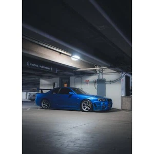 Nissan R34 GTR Skyline High Resolution Car Poster #035 - Picture 1 of 14
