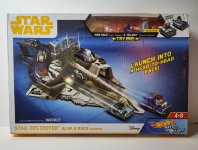 Star Wars Hot Wheels Battle Rollers Star Destroyer Slam & Race Launcher Han Solo - Image 1 of 4