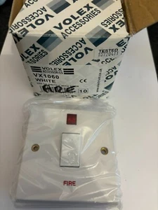 NUOVO VOIX VX1060 BIANCO 20 AMP INTERRUTTORE DP CON NEON - Foto 1 di 2