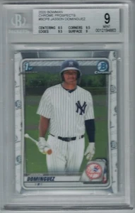 Bowman Jasson Dominguez 1st Bowman 2020 cromo novato #BCP8 PSA 9 como nuevo - Imagen 1 de 2