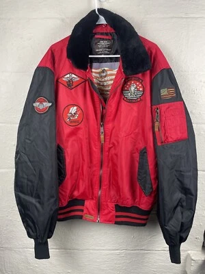 Top Gun Offical B 15 Mens Flight Bomber Jacket  With Patches Size 4XL - Image 1 of 4