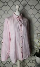 Womens Pink White Stripe Shirt Dunnes Size XL Button Up Casual Fashion