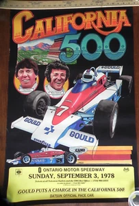 1978 ORIGINAL California 500 Poster, Ontario Motor Speedway, Sneva, Andretti - Bild 1 von 17