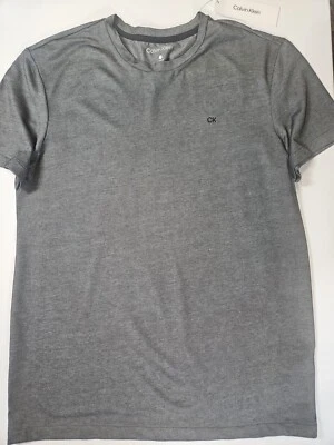 Camiseta Calvin Klein Para Hombre Talla Pequeña Gris Negro Logo Años 90 Informal Ropa de Salón Camiseta Foto 1 de 4