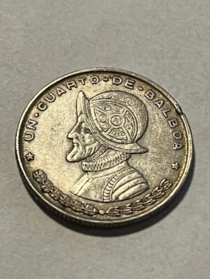 1961 Panama 1/4 Balboa/.9 Silver/VF #19318 - Image 1 of 2