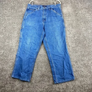 Saddlebred Carpenter Denim Jeans Men's Size 35WX30 Blue Medium Wash Workwear - Picture 1 of 10