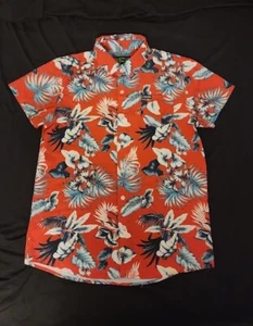 Dixxon Flannel Co Youth Boys Large Red Hawaiian Shirt - Picture 1 of 2