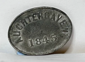 Antico gettone comunione scozzese Auchtergaven 1845 BZ 573 - Foto 1 di 2