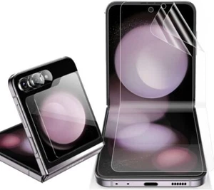 Protection écran pour Samsung Galaxy Z Flip 5 5G (TPU intérieur/verre extérieur/objectif) - Photo 1 sur 7