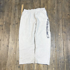Reebok Jogger Bottoms Mens Y2K Vintage Graphic Training Track pants, Grey, XL