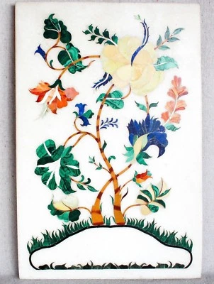 24" x 18" marble Table Top Pietra Dura Stones Inlay Work art Home Decor - Image 1 of 3