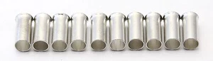 Aderendhülse 10 qmm mm² 12 mm lang blank unisoliert Kupfer verzinnt - 10 Stück - Bild 1 von 2
