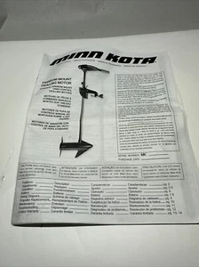 Minn Kota Ensura 30 Transom Mount Trolling Motor Owners Manual - Picture 1 of 6
