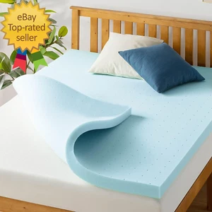 3 Inch Ventilated Memory Foam Mattress Topper, Cooling Gel Infusion - Picture 1 of 7