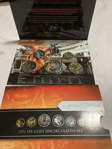 2012 Six Coin Uncirculated Mint Set Special Edition - Coloured 50c - Picture 1 of 1