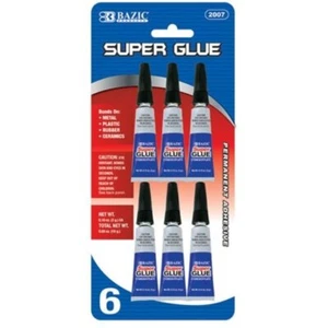6pcs/pack Bazic Single Use Super Glue for bonds on metal plastic rubber ceramics - Picture 1 of 1