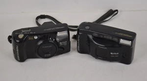 Lot of 2 Fuji Discovery 35mm Film Cameras 1000 Zoom 180 Tele Date WORK BUT READ! - Picture 1 of 9