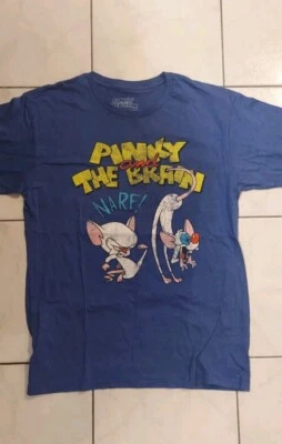 Mens Vintage T-Shirt PINKY and the BRAIN size L Cotton Blend By Ripple Junction  - Image 1 of 4