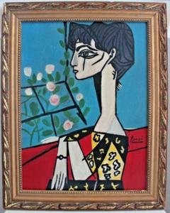 1953er Pablo Picasso Original With STAMP vintage painting antique, hand signed - Picture 1 of 16
