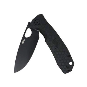 Cuchillos Honey Badger cuchillo de punto de caída grande - acero 8Cr13MoV - hoja negra - Imagen 1 de 5