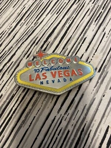 2003 WILLKOMMEN IM FABELHAFTEN LAS VEGAS NEVADA SCHILD CASINO FEINES ZINN GÜRTELSCHNALLE - Bild 1 von 5