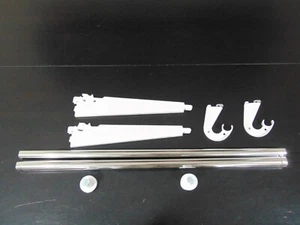 Rubbermaid Configuration Closet 26" Clothes Rod Set + 2 Brackets & Hangers - Picture 1 of 6