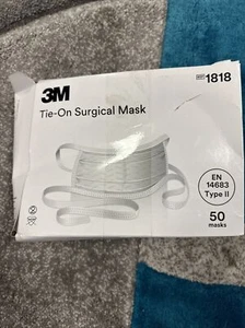 *50 Stück* 3M OP-Maske zum Binden EN14683 Typ II mit Gesichtsschutz blau 1818FS - Bild 1 von 3