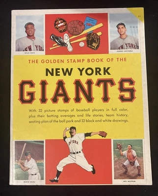 1955 Golden Stamp Book of the New York GIANTS baseball.  Amazing Condition! - Image 1 of 4
