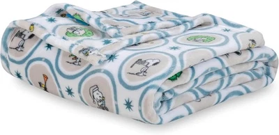 Peanuts® VelvetLoft® Niedliche Figur Snoopy Plüschdecke, Bubbles Weiß (60 Zoll x - Bild 1 von 4